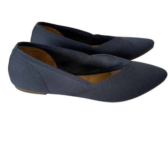 Kelly & Katie Jayde Navy Blue Pointed Toe Flats – Size 8.5M - Picture 3 of 16